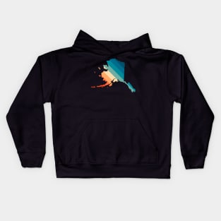 Alaska State Retro Map Kids Hoodie